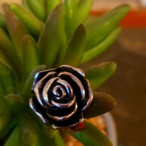 Stainless steel rose ring